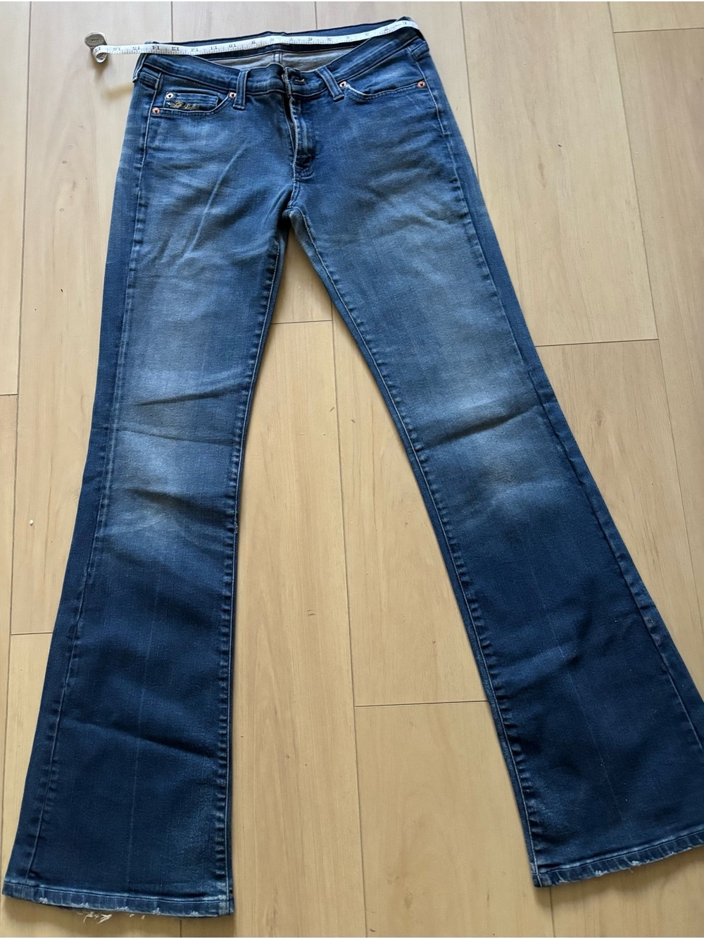 Guido & Mary (made in Canada ) Women’s Blue Flare Jeans - Classic Mid Wash